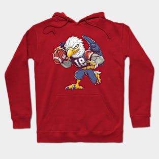 Bald Eagle American Football Touchdown Hoodie